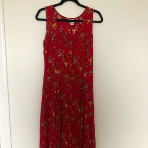 Red floral Vintage dress